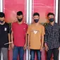 Keempat pelaku perampasan handphone dengan modus pura-pura tanya alamat di Aceh Utara (Liputan6.com/Ist)