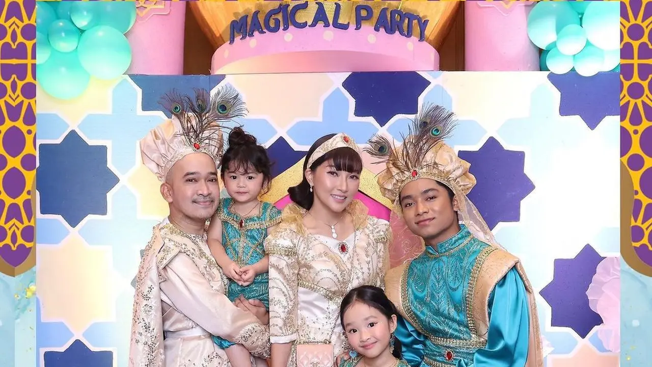 Pesta Ulang Tahun Thania dan Thalia Putri Ruben Onsu Bertema Aladdin (Foto: Instagram @ruben_onsu)