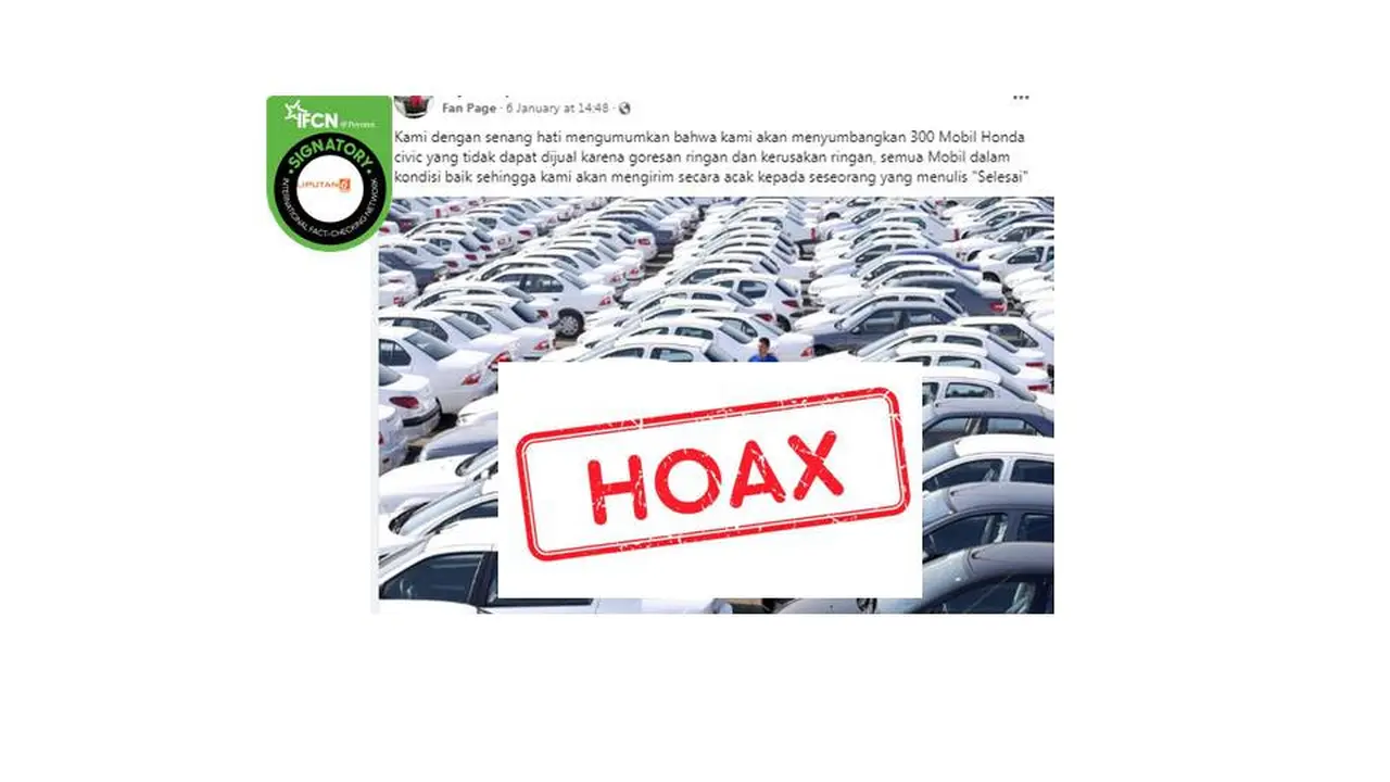 Cek Fakta Honda Civic dibagikan secara acak