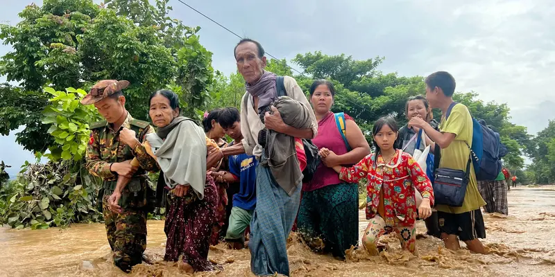 Topan Yagi Picu Banjir dan Tanah Longsor di Myanmar, Warga Diungsikan