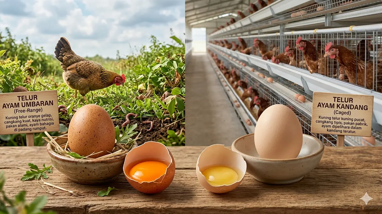 Telur dari Ayam Umbaran vs Ayam Kandang Lebih Sehat Mana?