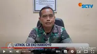 Komandan Kodim 0912/Kutai Barat, Letkol Czi Eko Handoyo memberikan keterangan pers perihal kasus penganiayaan terhadap sopir truk yang diduga dilakukan ajudan Bupati Kutai Barat. (YouTube Liputan6)