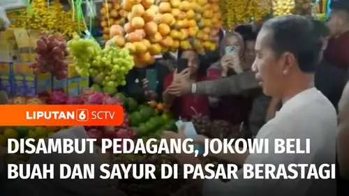 VIDEO: Presiden Jokowi Beli Buah dan Sayur di Pasar Berastagi, Pedagang Sambut dengan Senang