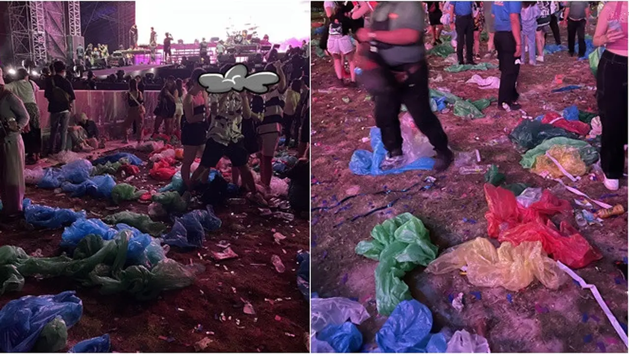 Sampah Jas Hujan Berserakan di Akhir Konser HITC Jakarta, 6 Potretnya Tuai Sorotan