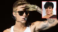 Foto Mesra Bieber dengan Ibu Kim Kardashian 