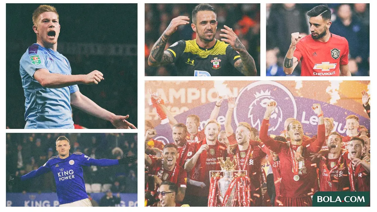 Kolase - Liverpool Juara, Jamie Vardy, Bruno Fernandez, Danny Ings, Kevin De Bruyne