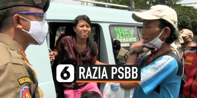 VIDEO: Razia PSBB, Petugas Paksa Turunkan Penumpang Tidak Bermasker