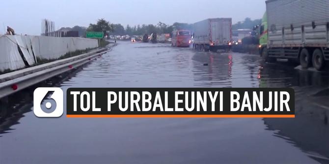 VIDEO: Ruas Tol Purbaleunyi Banjir Kendaraan Tersendat