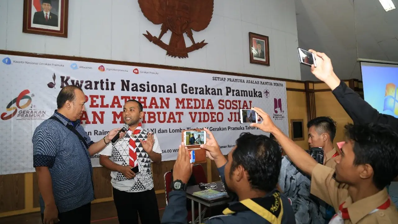 Ratusan Pramuka Ikut Pelatihan Membuat Video dengan Ponsel