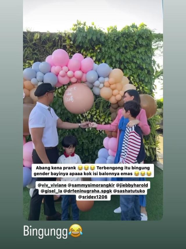 Momen gender reveal party dan pesta ultah Viviane ke-36 (Foto: Instagram viv_viviane)