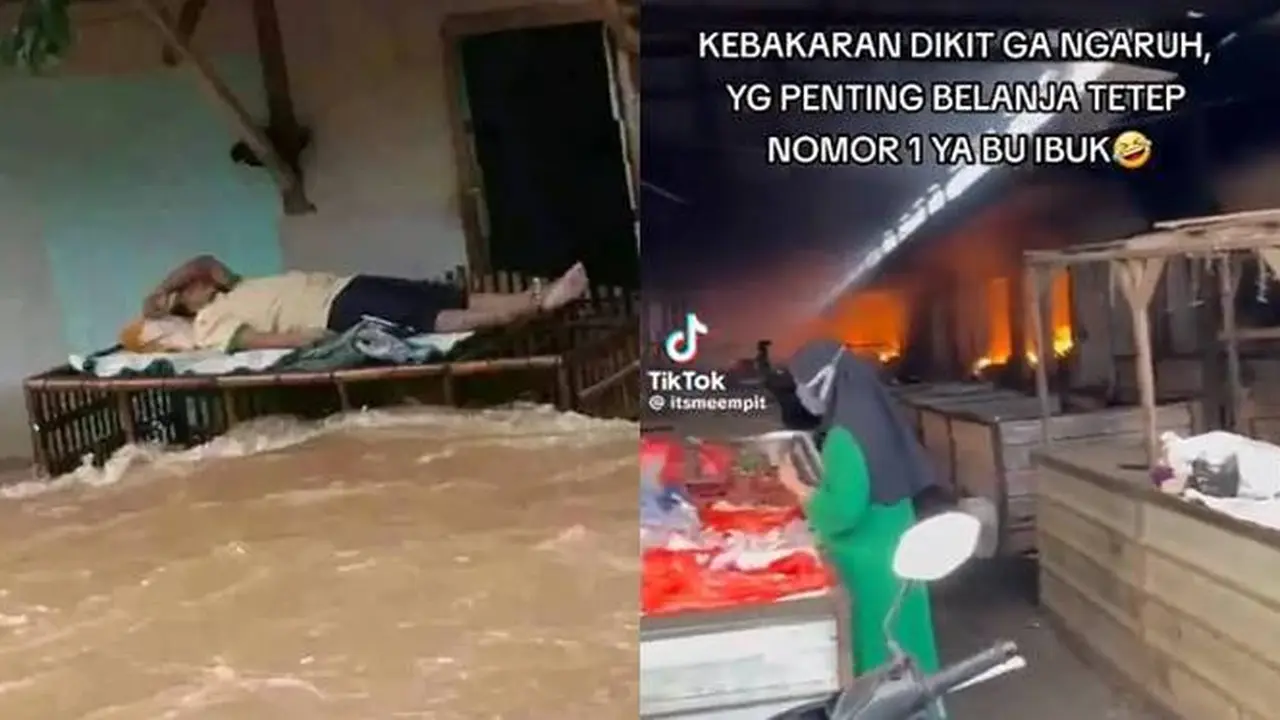 8 Potret Orang Tetap Santai dalam Keadaan Genting Ini Bikin Geleng Kepala
