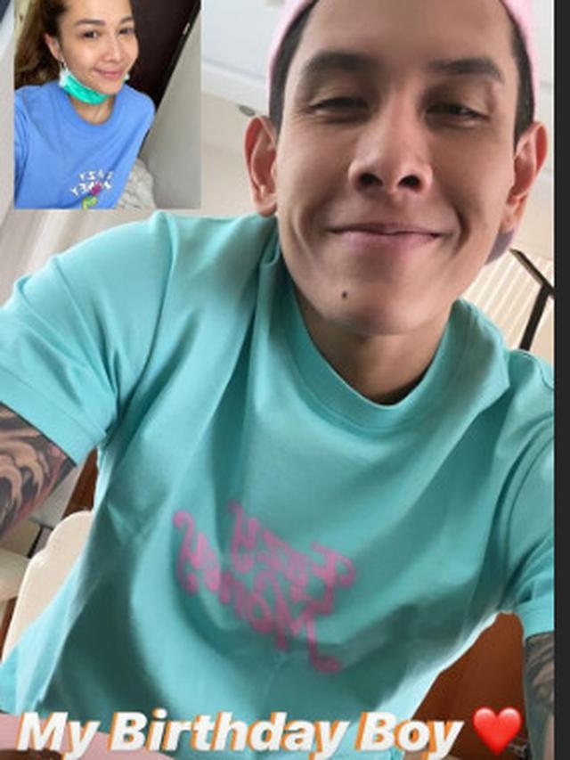 Rayakan Ulang Tahun Suami dari Ruang Isolasi, Ini 6 Momen Manis Andrea Dian dan Ganindra Bimo