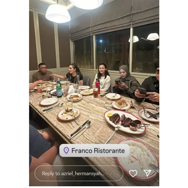 Bakal Kuliah di Inggris, Ini 6 Potret Dinner Sarah Menzel Bareng Keluarga Azriel