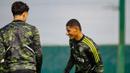 Kembalinya Marcus Rashford dalam latihan Manchester United menjadi dorongan moral bagi klub tersebut jelang leg kedua perempat final Liga Europa melawan Sevilla. (Twitter Manchester United)