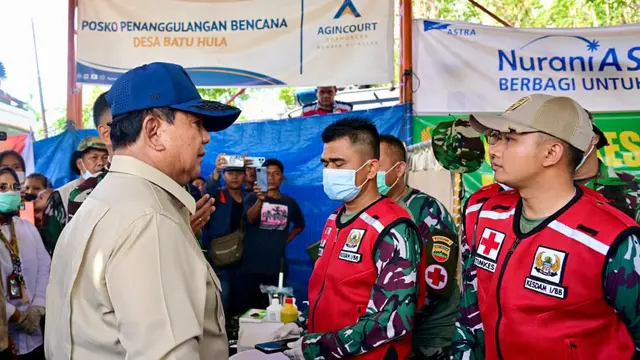 Prabowo Bertemu Tenaga Kesehatan Kodam I/Bukit Barisan