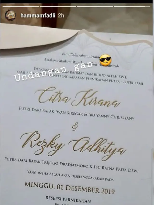 Citra Kirana dan Rezky Aditya