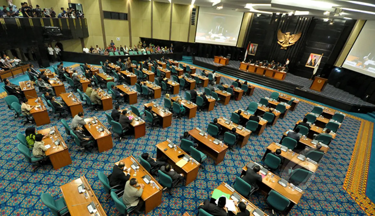 Sidang paripurna di Gedung DPRD DKI Jakarta (Liputan6.com/Faizal Fanani) 