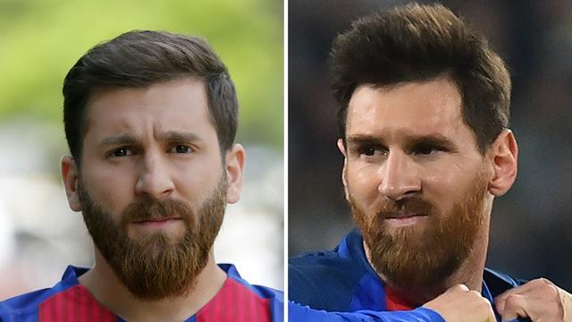 Pria mirip Lionel Messi
