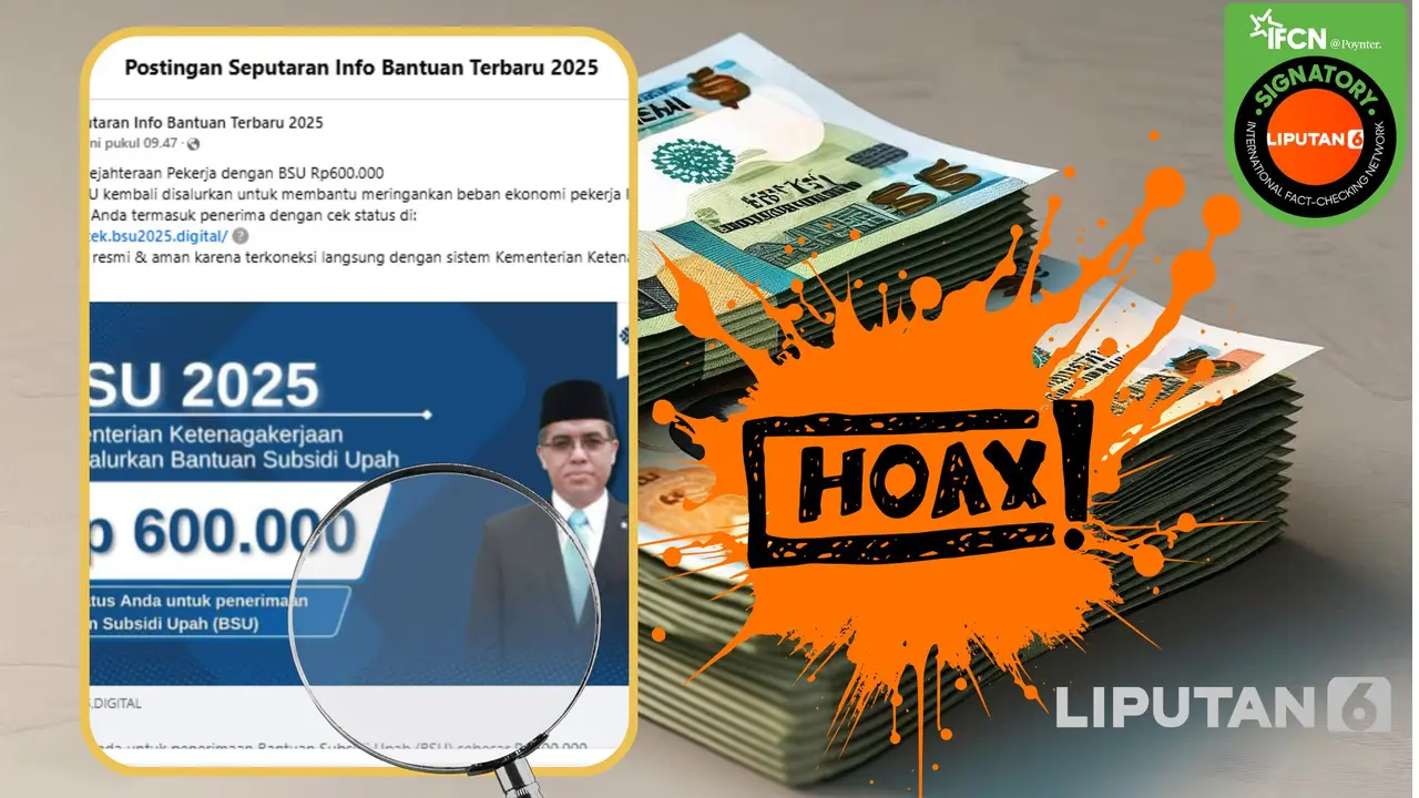 Tangkapan layar salah satu hoaks yang beredar dalam sepekan