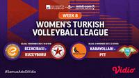 Jadwal dan Live Streaming Turkish Volleyball League Pekan Kedelapan di Vidio, Selasa 9 November 2021. (Sumber : dok. vidio.com)