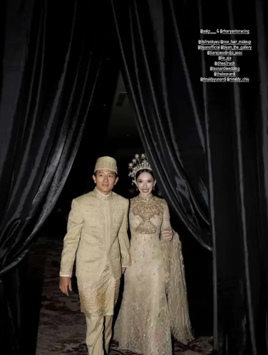 Usai akad nikah, Athina Papadimitrou dan Rio Haryanto melangsungkan resepsi pernikahan [@leonardowedding]
