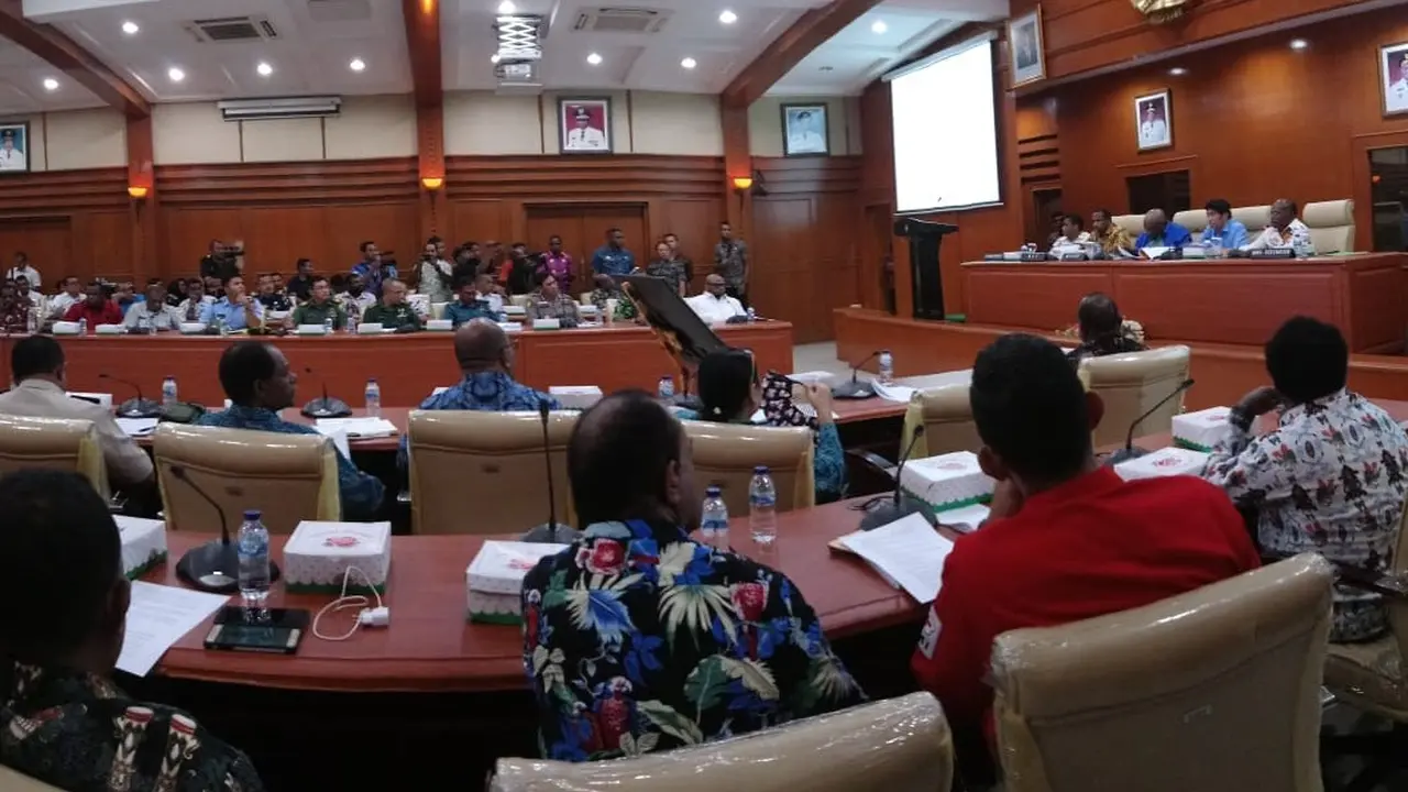 rapat pencegahan corona di Papua