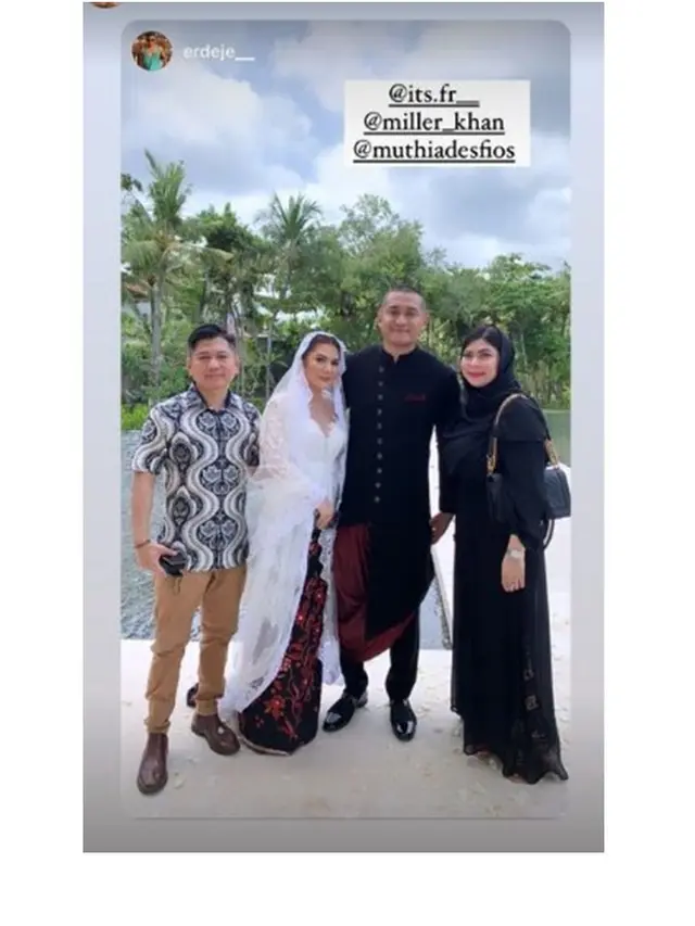 6 Momen Pernikahan Miller Khan dan Farina Rebecca, Digelar Tertutup di Bali