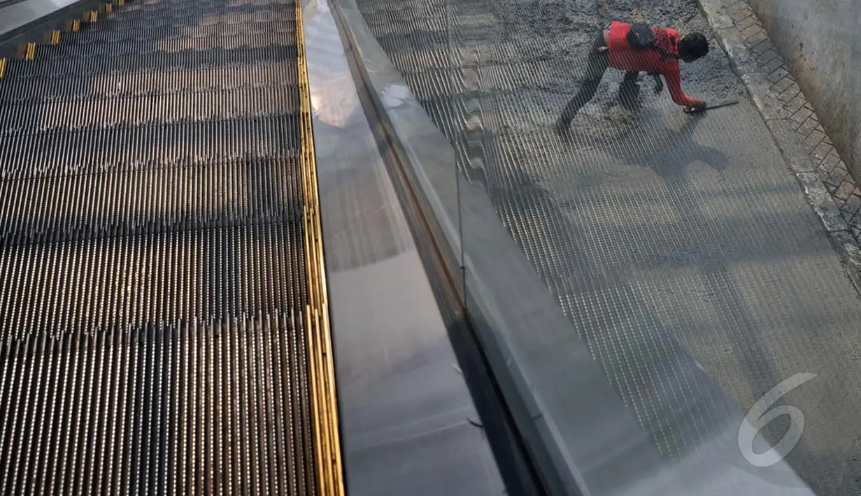 Diharapkan setelah perbaikan ini, terminal Mangggarai bisa berfungsi dengan baik sebagaimana mestinya, Jakarta, Minggu (28/8/2014) (Liputan6.com/Miftahul Hayat)