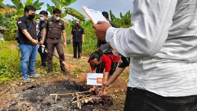 Rekontruksi Pembunuhan Wanita di Tangerang