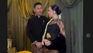 Darma Mangkuluhur dan DJ Patricia Schuldtz di acara resepsi pernikahan. (dok. Tangkapan layar Insta Story @ansoebride)