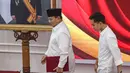 Penetapan pasangan Prabowo Subianto dan Gibran Rakabuming Raka sebagai Presiden dan Wakil Presiden RI terpilih pada Pilpres 2024 dilakukan setelah Mahkamah Konstitusi (MK) memutuskan menolak perkara sengketa hasil Pilpres 2024, pada Senin (22/4/2024) lalu. (Liputan6.com/Angga Yuniar)