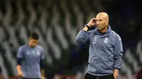 Zidane punya keterikatan khusus dengan Juventus, calon lawannya di final Liga Champions. (Filippo MONTEFORTE / AFP) 