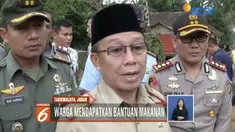 Sejumlah bantuan makanan siap saji juga diberikan pemerintah Kabupaten Tasikmalaya, TNI, dan Polri kepada para korban.