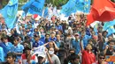 Citizen6, Jakarta: Rencananya ratusan massa buruh dari Gabungan Serikat Pekerja Merdeka Indonesia (Gaspermindo) ini akan menggelar orasi dan unjuk rasa di Bunderan Hotel Indonesia. (Pengirim: Ari Bowo)