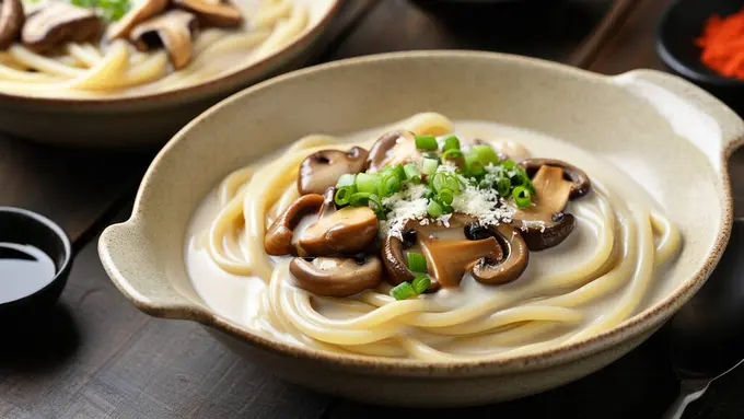 Resep Creamy Mushroom Udon yang Gurih Lembut