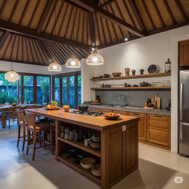 Joglo dengan Konsep Dapur Terbuka: Harmoni Kuliner dan Kebersamaan