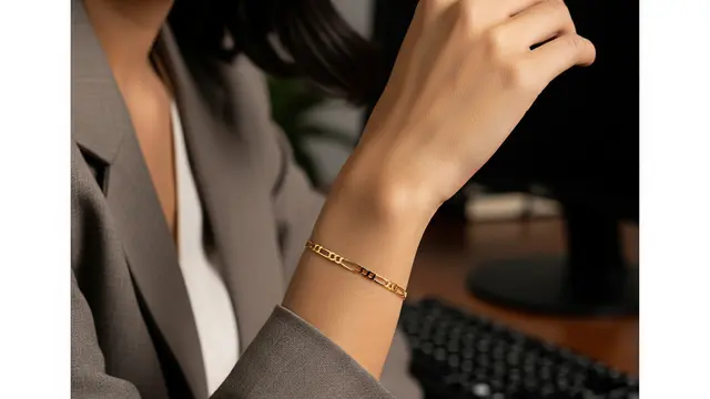 Model Gelang Emas Rantai Kecil untuk Wanita Karir