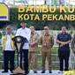 Presiden Joko Widodo atau Jokowi saat meresmikan Sistem Pengelolaan Air Limbah Domestik Terpadu (SPALDT) Bambu Kuning di Kota Pekanbaru, Riau, Jumat (31/5/2024). (Dok. Biro Pers Sekretariat Presiden)