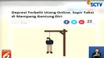 Seorang sopir taksi ditemukan temannya tergantung di kusen kamar mandi dalam jeratan kain sarung di kawasan Mampang Prapatan, Jakarta Selatan.
