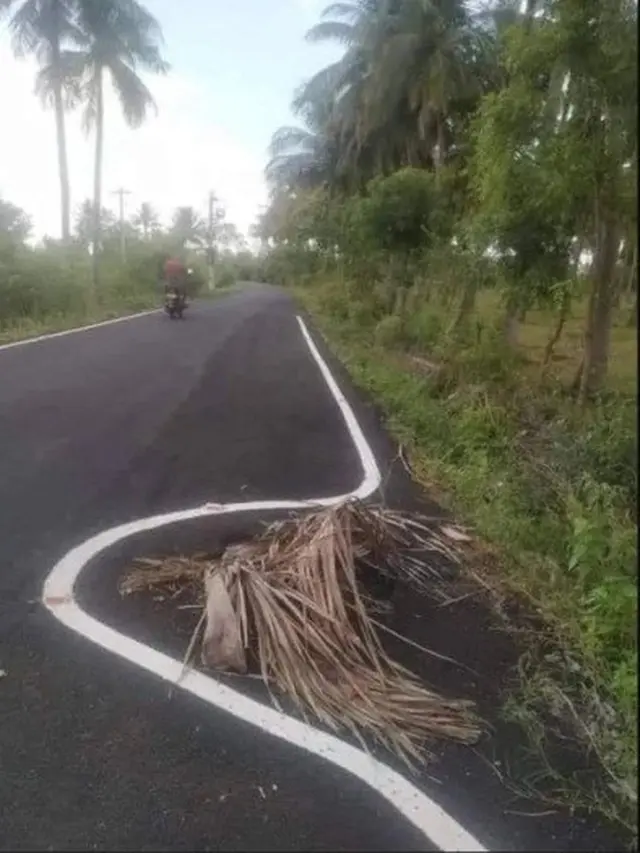 10 Potret Garis Pada Markah Jalan Ini Bikin Pengendara Bingung