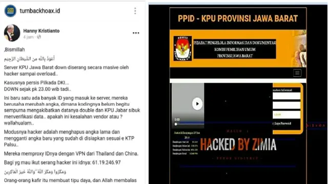 Cek Fakta Kabar Situs KPU Diretas