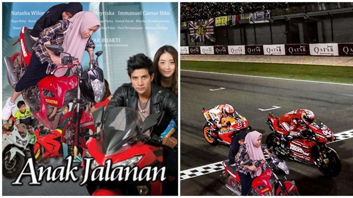 6 Editan Foto Cewek Naik Motor Ini Bikin Tepuk Jidat, Ikut Balapan di Sirkuit