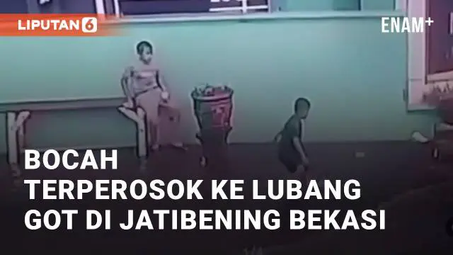 Bocah laki-laki (6) terperosok ke lubang got di Jatibening Baru, Bekasi. Anak tersebut belum ditemukan setelah masuk ke dalam saluran got