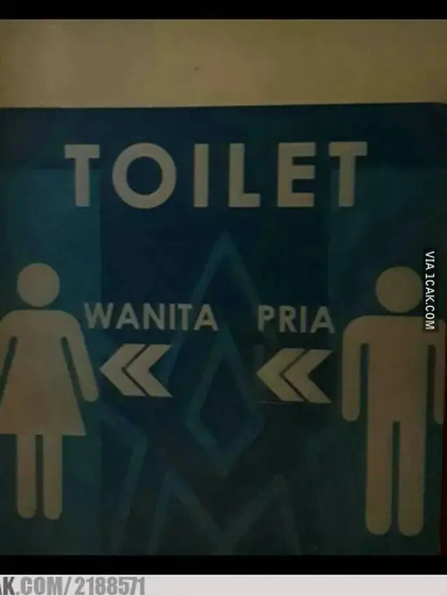 6 Tulisan Toilet Umum Wanita dan Pria Tak Sesuai Ini Bikin Bingung