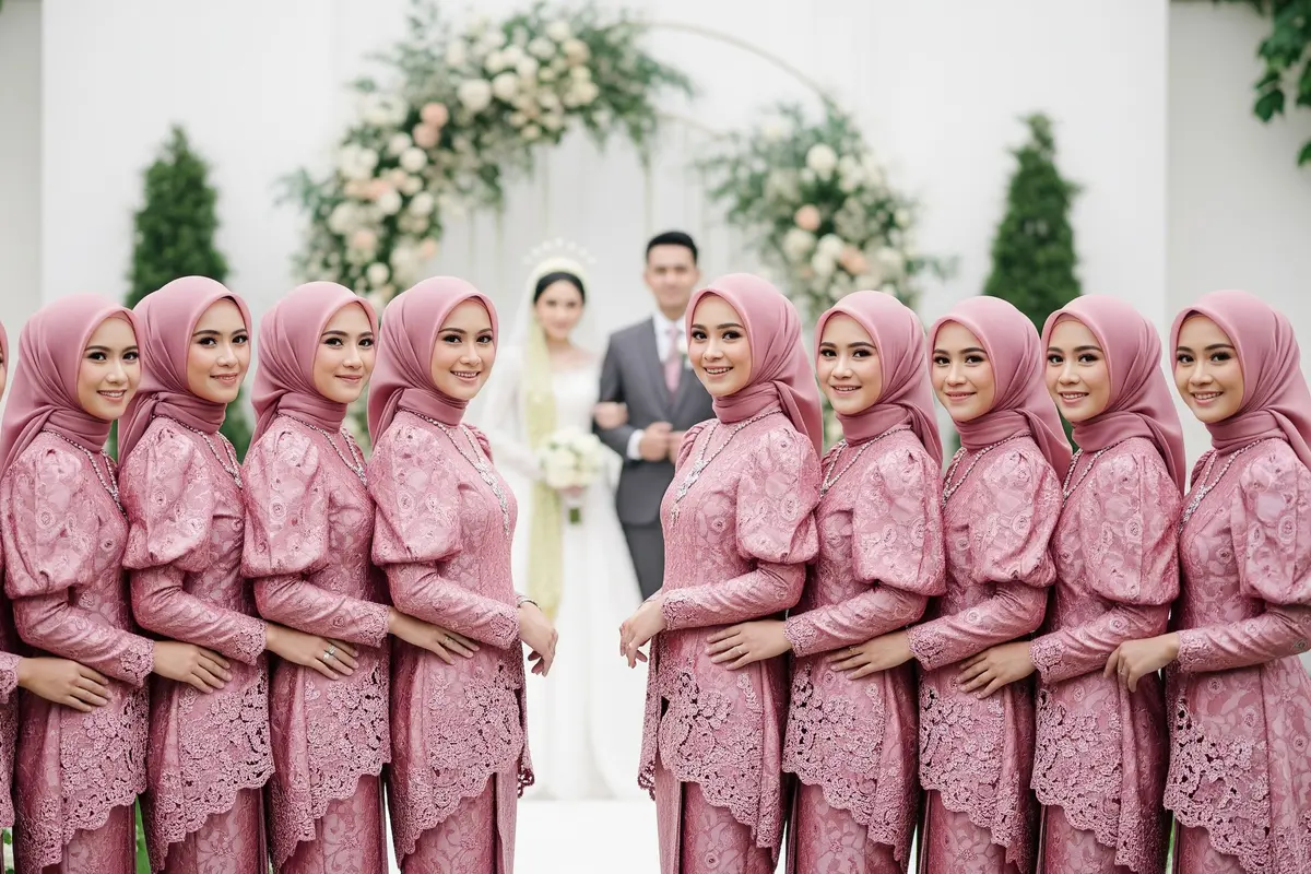 Model Gamis Brokat Soft Color Tapi Tetap Tampil Stand Out