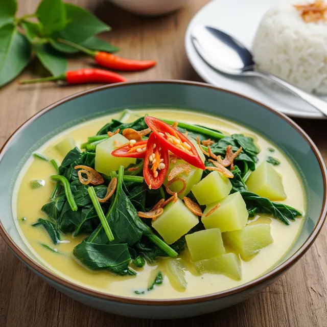 Resep Sayur Bobor Bayam Labu Siam