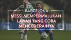 Video Lionel Messi mempermalukan Scott Brown gelandang Celtic yang mencoba mencederai dirinya dengan tekel keras di Liga Champions 2016.