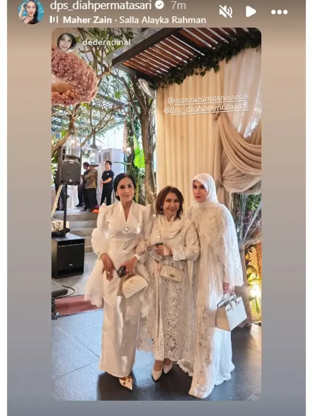 6 Potret Bella Saphira, Diah Permatasari dan Marini Zumarnis di Acara Pengajian