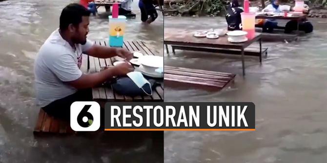 VIDEO: Viral Restoran di Tengah-Tengah Sungai