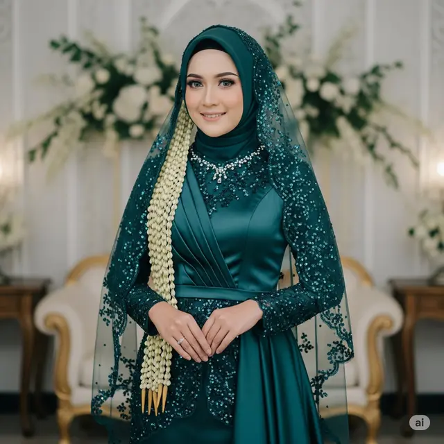 Gamis Dress Sequin Minimalis